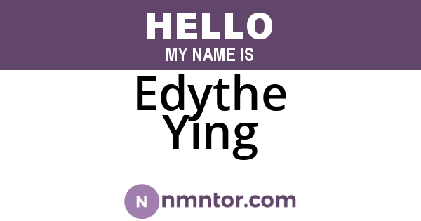 Edythe Ying