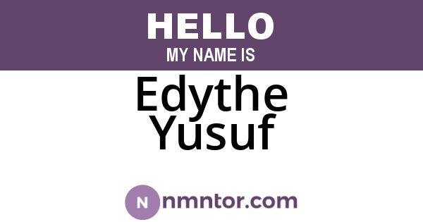 Edythe Yusuf