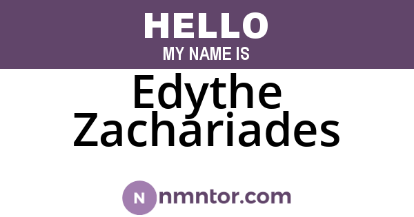 Edythe Zachariades