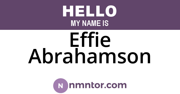Effie Abrahamson