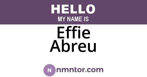 Effie Abreu