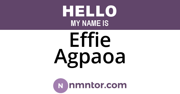 Effie Agpaoa