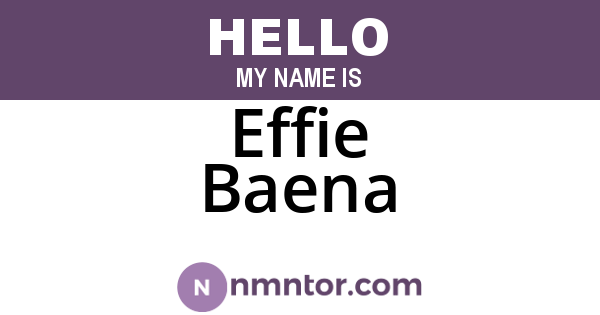Effie Baena