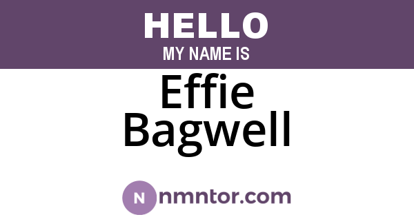 Effie Bagwell