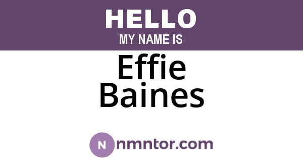 Effie Baines