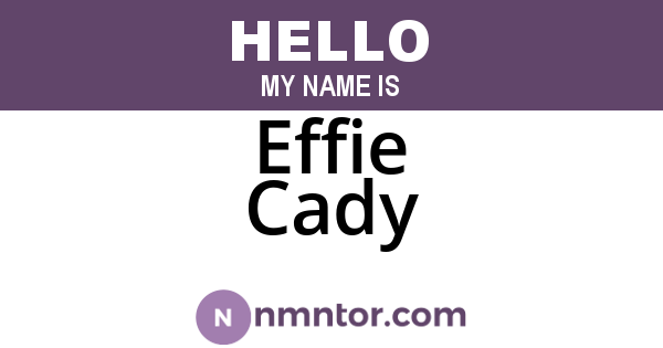 Effie Cady