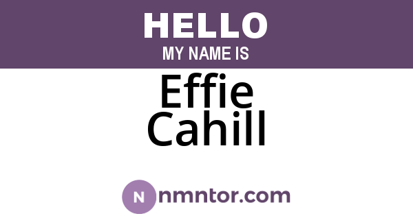 Effie Cahill