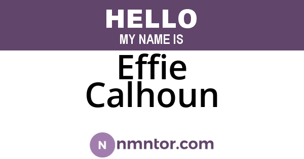 Effie Calhoun