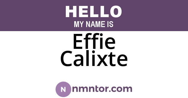 Effie Calixte