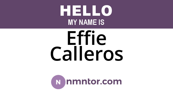 Effie Calleros