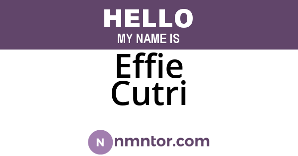 Effie Cutri