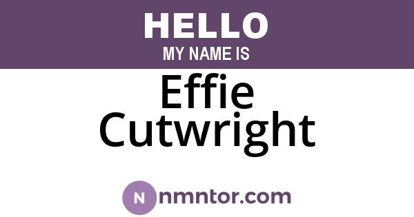 Effie Cutwright