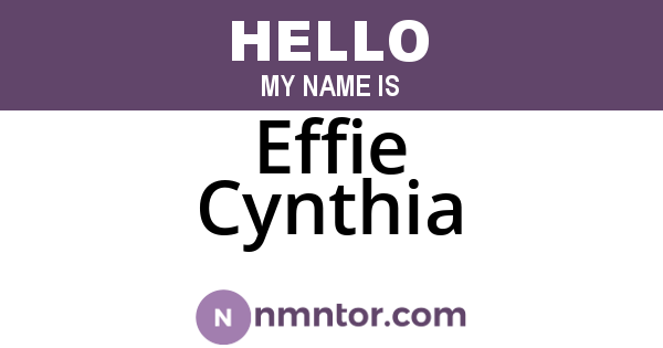 Effie Cynthia