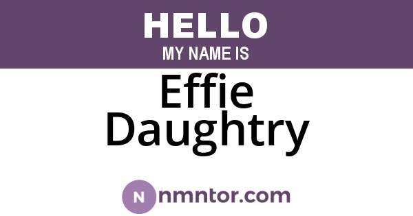 Effie Daughtry