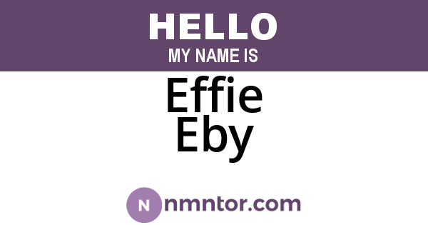Effie Eby