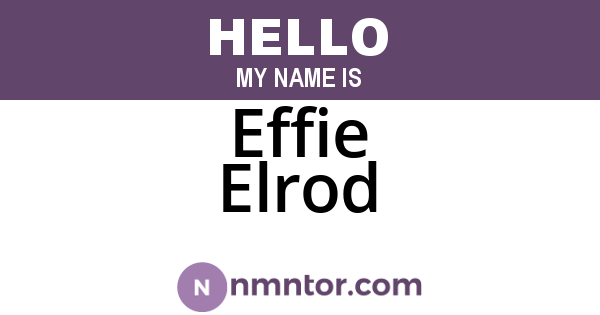 Effie Elrod
