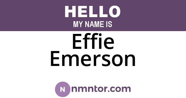 Effie Emerson
