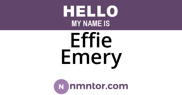 Effie Emery