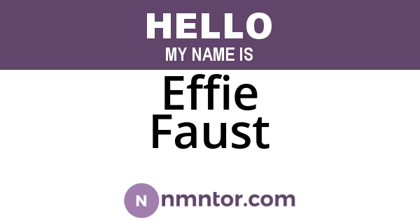 Effie Faust