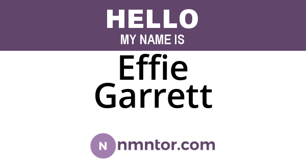 Effie Garrett