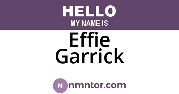 Effie Garrick