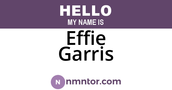 Effie Garris