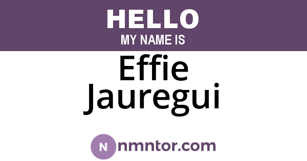 Effie Jauregui