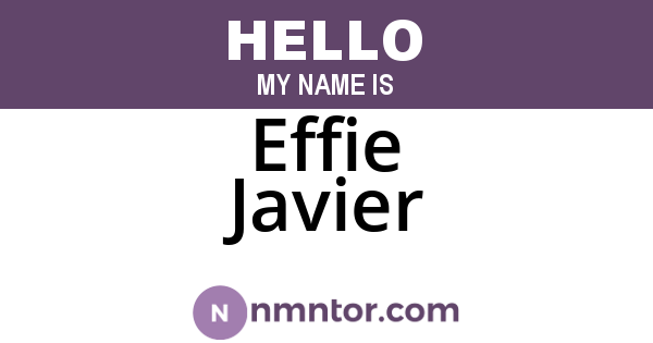 Effie Javier
