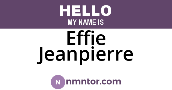 Effie Jeanpierre