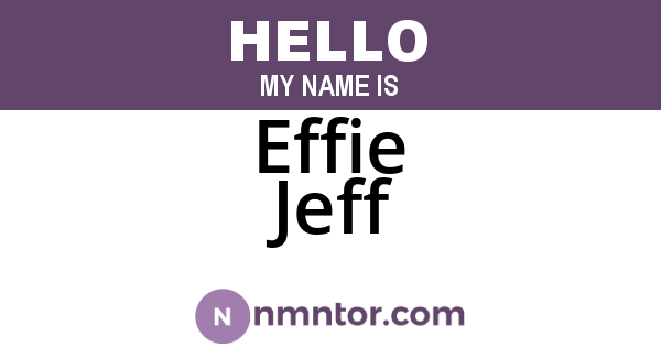 Effie Jeff
