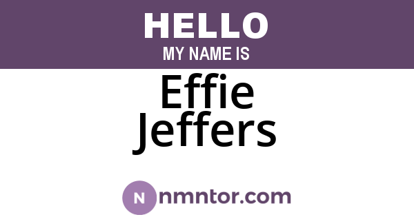 Effie Jeffers