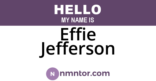 Effie Jefferson