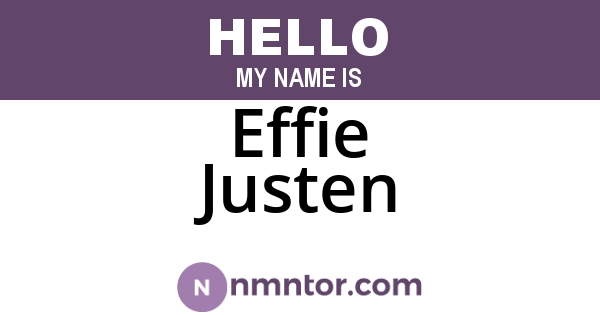 Effie Justen