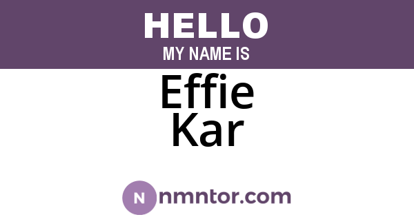 Effie Kar