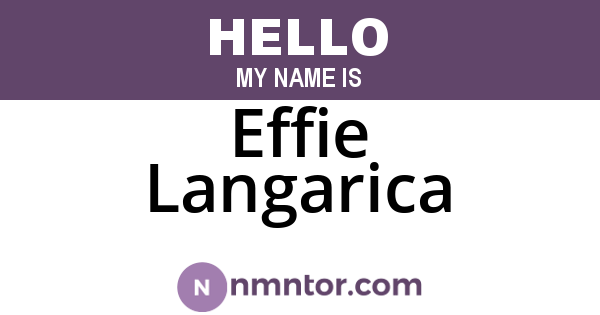 Effie Langarica