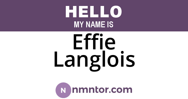 Effie Langlois