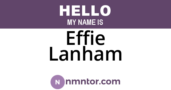 Effie Lanham