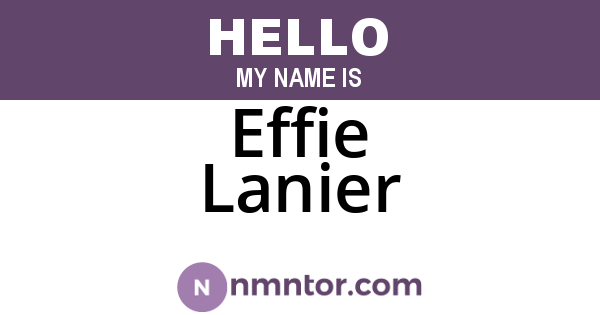 Effie Lanier
