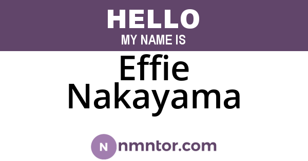 Effie Nakayama