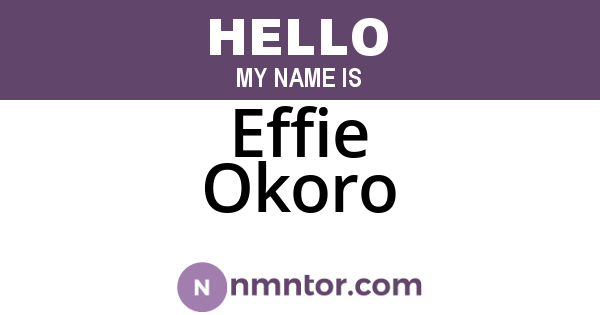 Effie Okoro