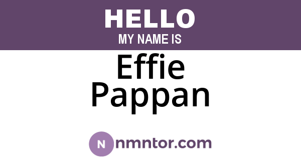 Effie Pappan