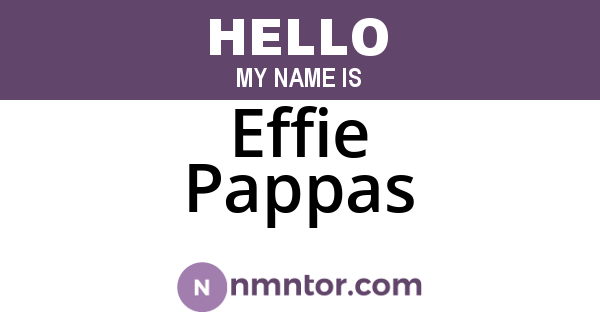 Effie Pappas