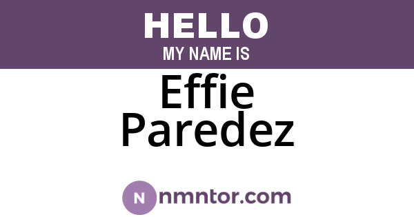 Effie Paredez