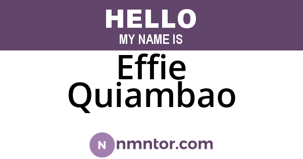 Effie Quiambao