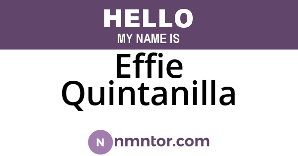 Effie Quintanilla
