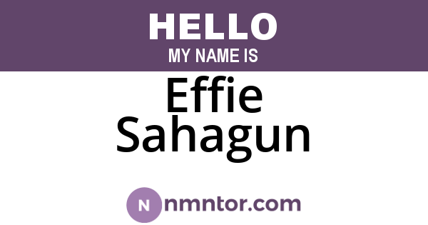 Effie Sahagun