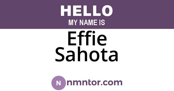 Effie Sahota