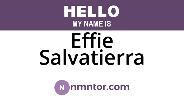 Effie Salvatierra