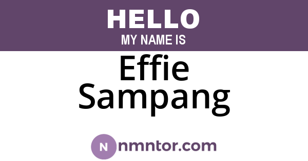 Effie Sampang