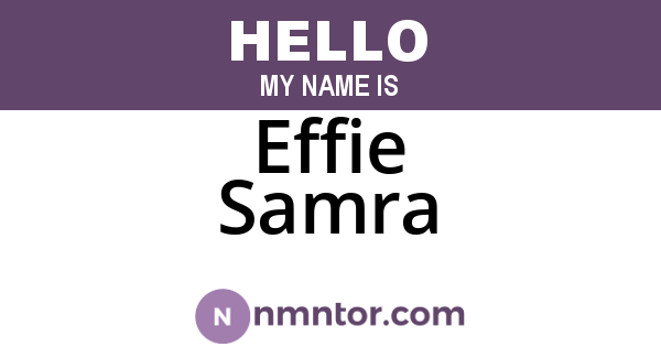 Effie Samra